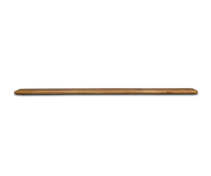 A single, thin Hasse 71″ Shelf in Hasse Timber Brown, viewed from the front against a white background.