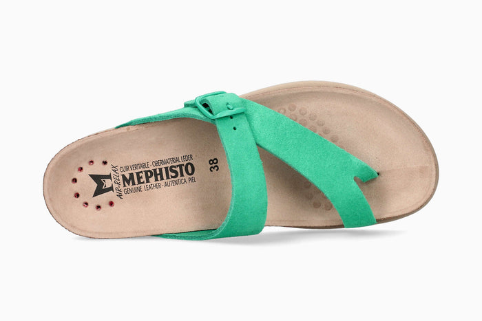 MEPHISTO Helen Brights - Green Velours sandal