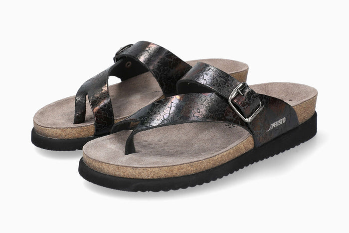 Helen Classics Mephisto Women's Sandals Dark Grey Full Pair