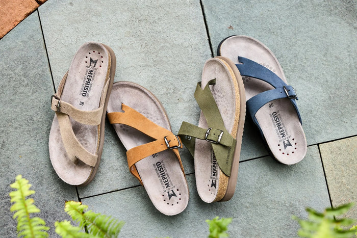 Helen Mephisto Women's Sandals Deep Blue Lifestyle