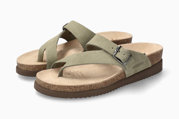 Helen Classics Mephisto Women's Sandals Light Khaki Full Pair
