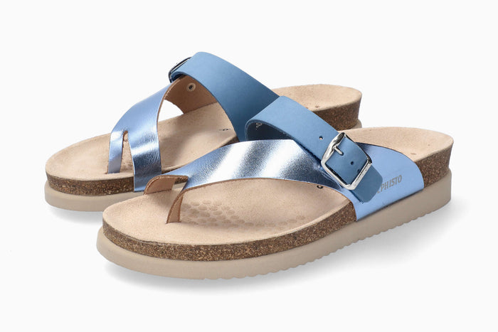 Helen Mix Mephisto Women's Sandals Blue Sky Full Pair