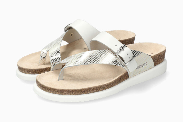 Mephisto Women's Cork Sandal Helen Mix Silver Helios