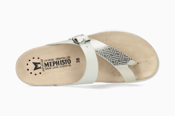 Mephisto Women's Cork Sandal Helen Mix Silver Helios Top