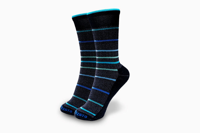 Herringbone Stripe Sock - Black