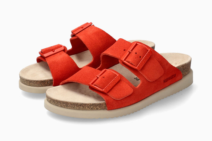 Hester Mephisto Women's Sandals Coral Full Pair