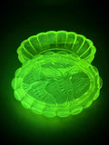 Holy (Dove) Jewelry Box | Uranium Glass | Bird Ornament Trinket | Glows Under UV Light