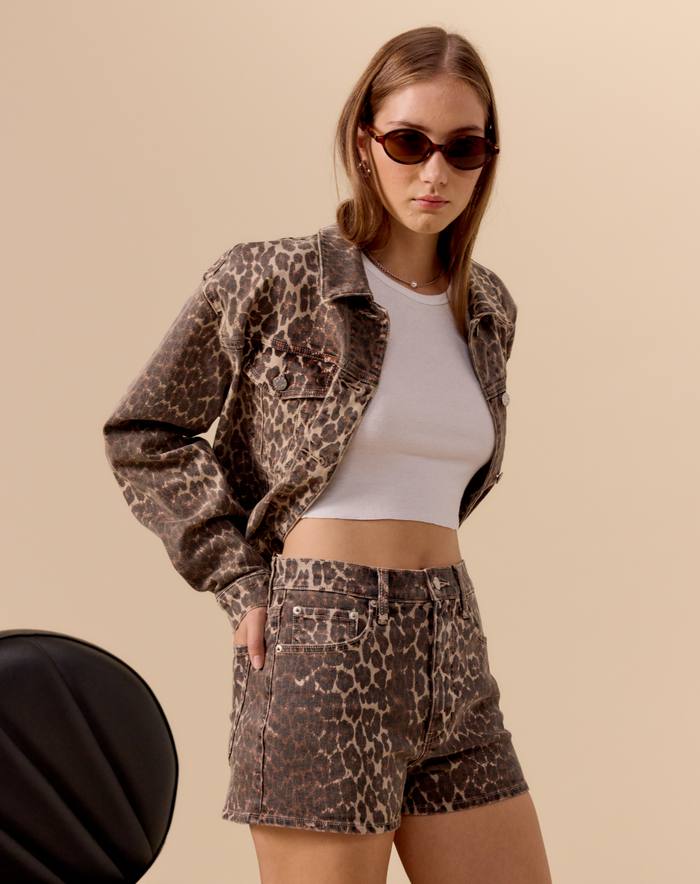Hotshot High Rise Micro Short in Cool Cat