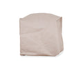 An A02 Cream Iona Dining Chair Cover, featuring a square shape and made from water-resistant fabric for all-season protection, is draped over an item and photographed against a white background.