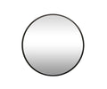A contemporary accent piece, the Janelle 36″ Round Mirror showcases a sleek black frame and minimalist round design, perfect for enhancing any space.