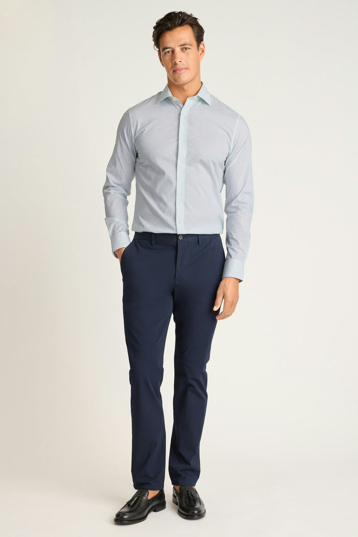 Jetsetter Stretch Dress Shirt - blue swimming sharks