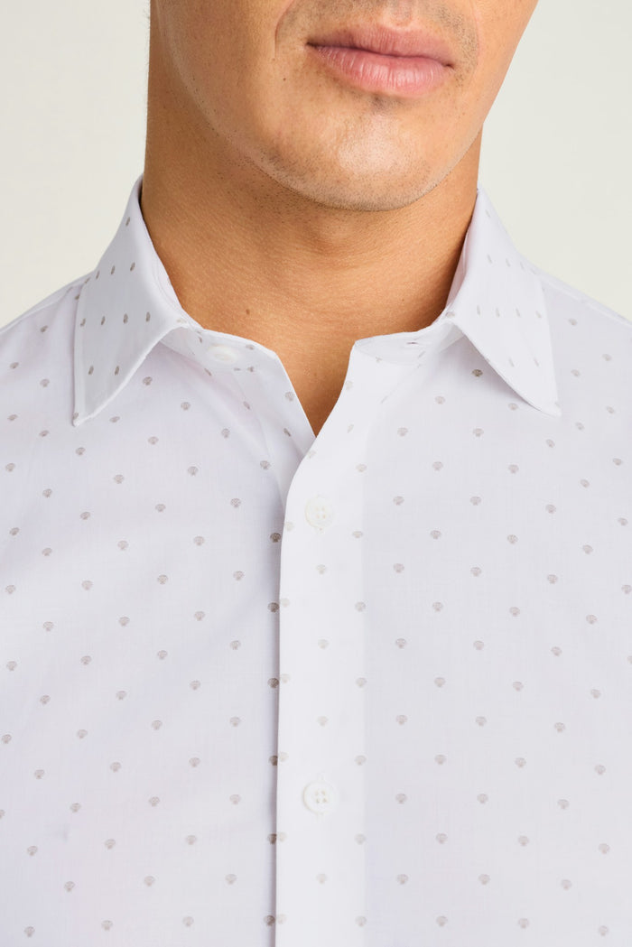 Jetsetter Stretch Dress Shirt - beige sand shells