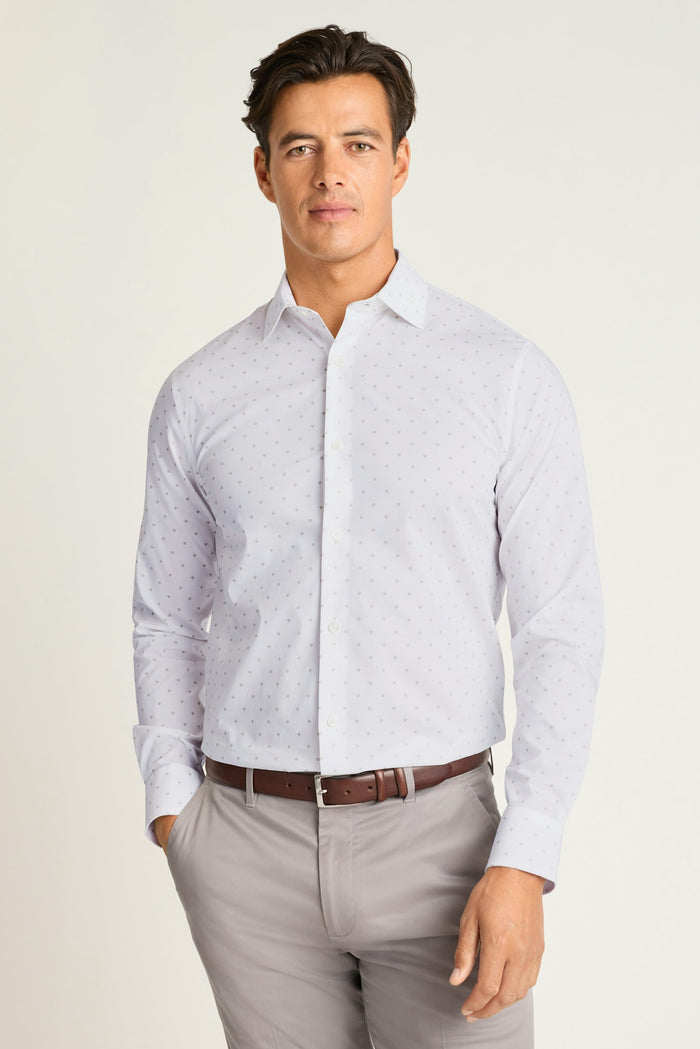 Jetsetter Stretch Dress Shirt - beige sand shells