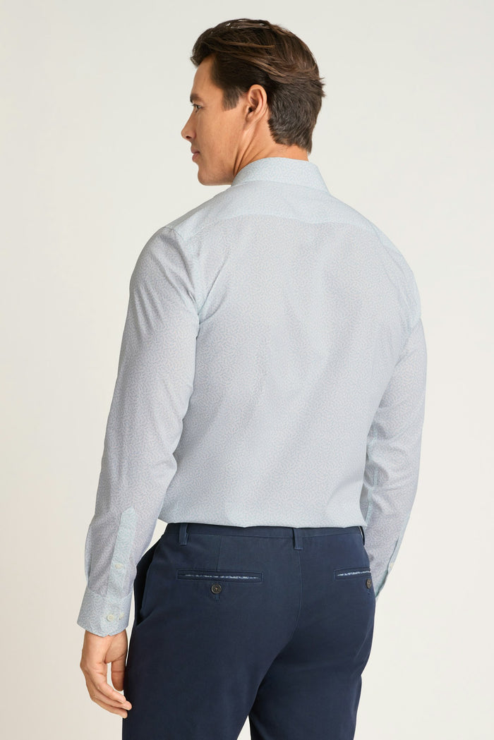 Jetsetter Stretch Dress Shirt - blue swimming sharks