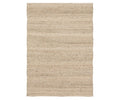 The Karastan Tableau Roma Rug in Roma Oyster features a rectangular, woven design with a simple, textured pattern and natural fiber appearance, reminiscent of a modern rug, shown against a white background.