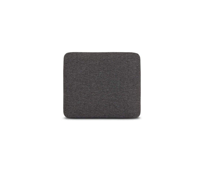 A square, dark gray fabric cushion designed for the Karsten Counter Stool is centered on a white background. The seat cushion features rounded corners and a sleek, textured surface.