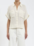 Kate Button Up in Vanilla