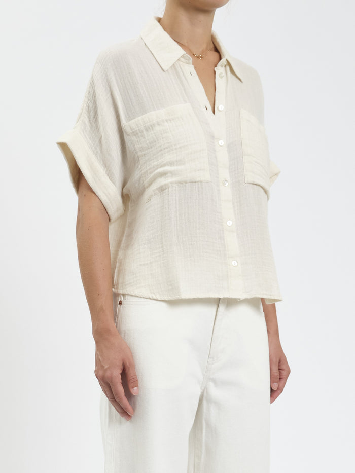 Kate Button Up in Vanilla