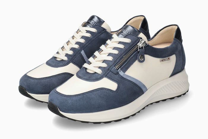 Mephisto Women's Sneaker Kim Denim Blue