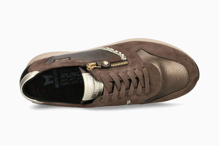 Mephisto Women's Sneaker Kim Ice Brown Top
