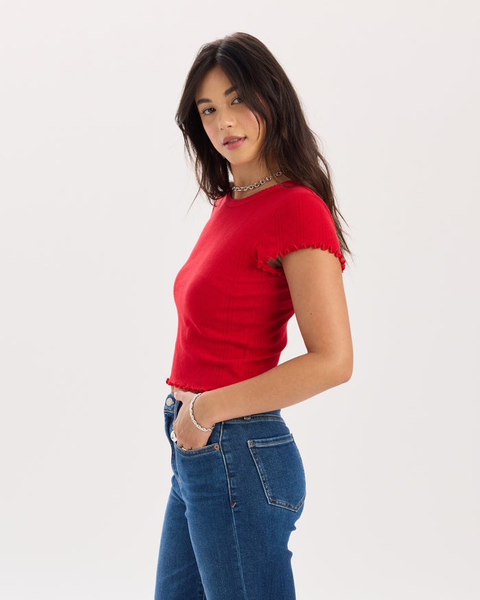Lily Baby Tee in Cherry Bomb