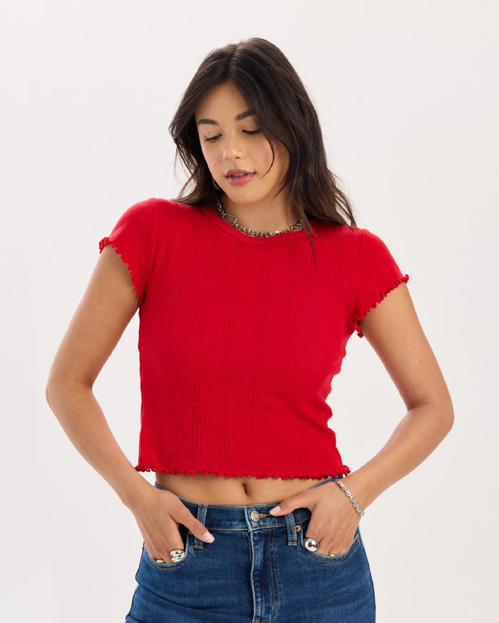 Lily Baby Tee in Cherry Bomb
