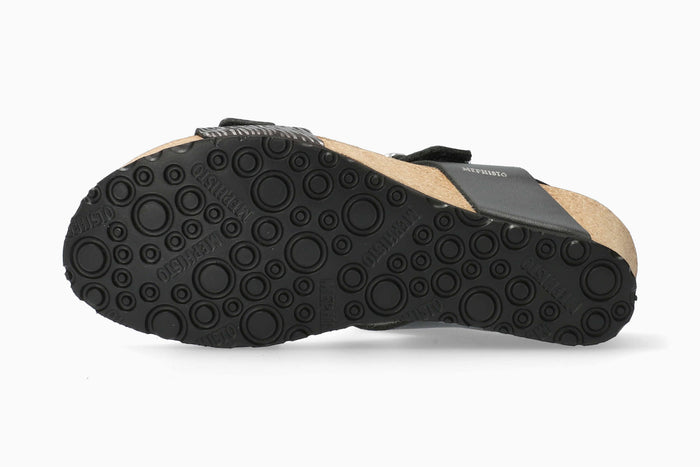 Lissandra Mephisto Women's Wedge Sandals Black Sole