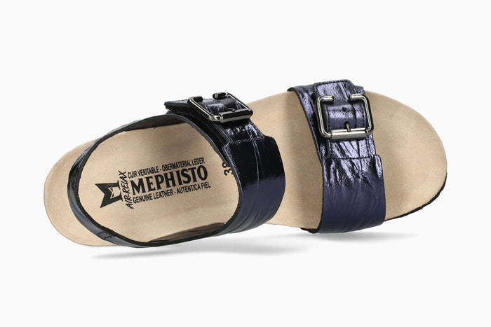 Lissandra Mephisto Women's Wedge Sandals Blue Top
