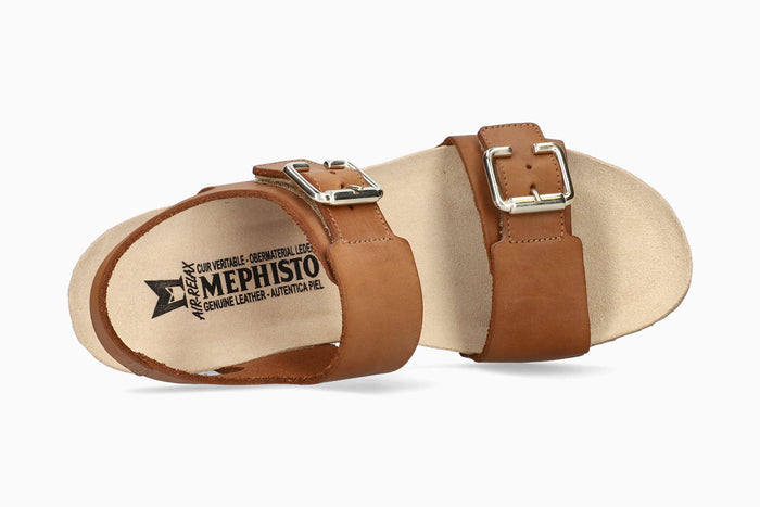 Lissandra Mephisto Women's Wedge Sandals Camel Top