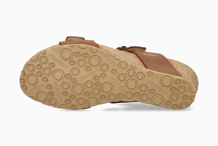 Lissandra Mephisto Women's Wedge Sandals Camel Sole
