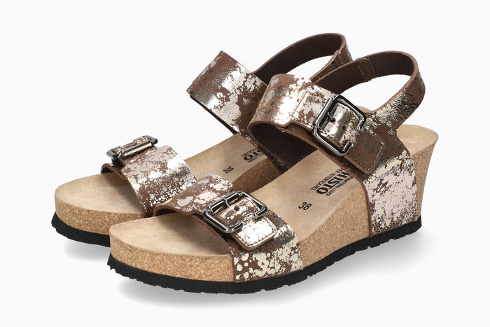 Lissandra Mephisto Women's Wedge Sandals Dark Brown Full Pair