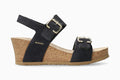 Lissandra Mephisto Women's Wedge Sandals Deep Blue