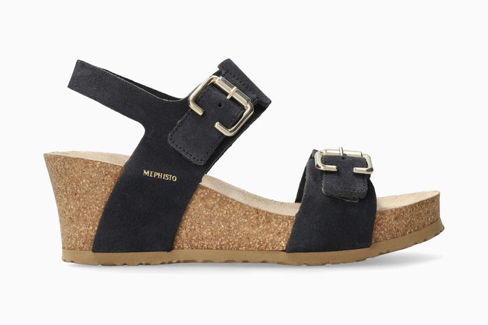 Lissandra Mephisto Women's Wedge Sandals Deep Blue