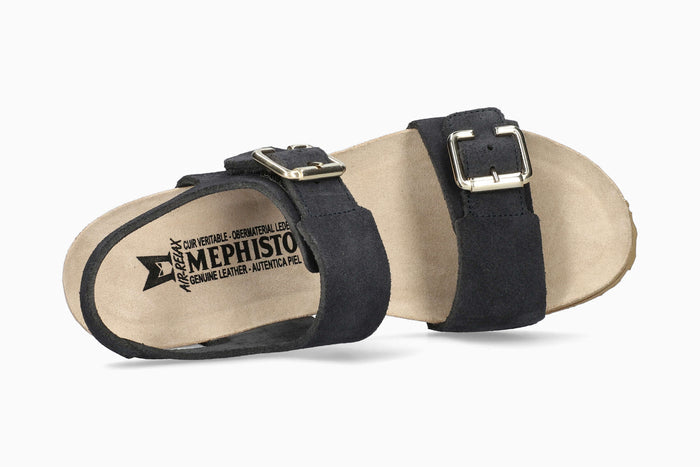 Lissandra Mephisto Women's Wedge Sandals Deep Blue Top