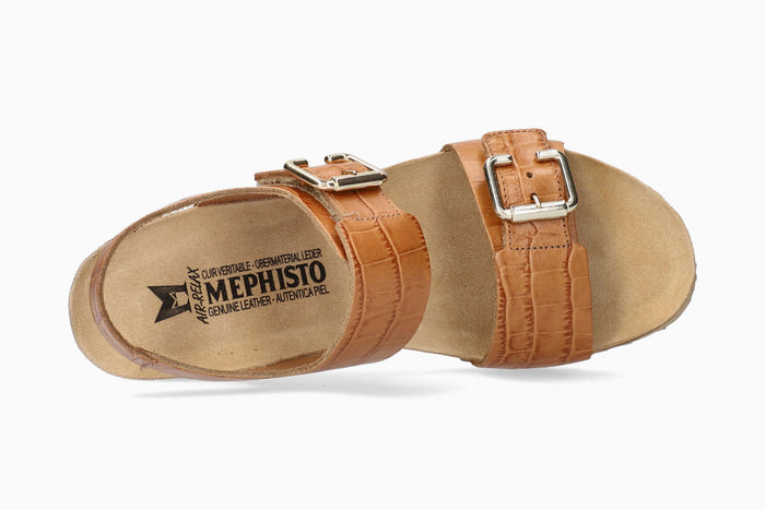 Lissandra Mephisto Women's Wedge Sandals Hazelnut Top