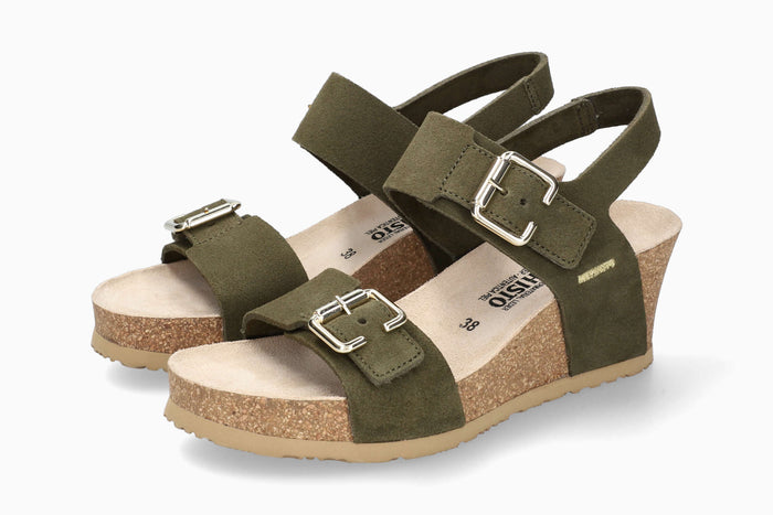 Lissandra Mephisto Women's Wedge Sandals Loden Side