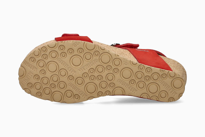 Lissandra Mephisto Women's Wedge Sandals Scarlet Sole
