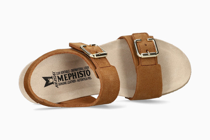 Lissandra Mephisto Women's Wedge Sandals Tobacco Top