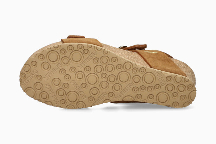Lissandra Mephisto Women's Wedge Sandals Tobacco Sole