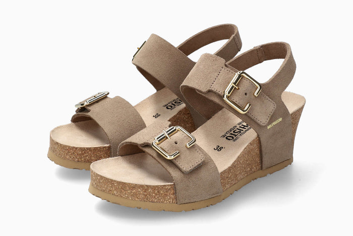 Lissandra Mephisto Women's Wedge Sandals Warm Grey Side