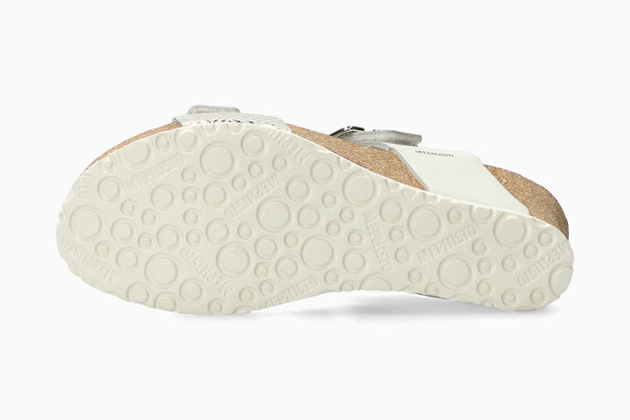 Mephisto Women's Wedge Sandal Lissandra White/Silver Sole