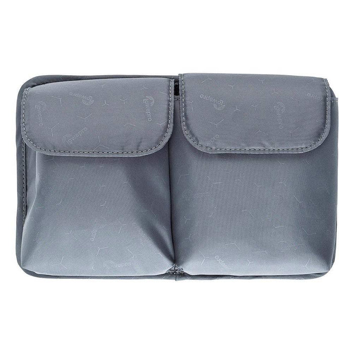Lowepro GearUp Case Large gray electronics and travel organizer with dual padded pockets and elastic strap