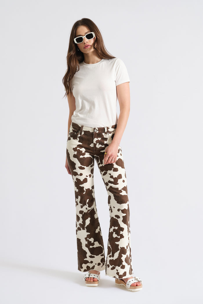 Lowkey Low Rise Flare in Spotted