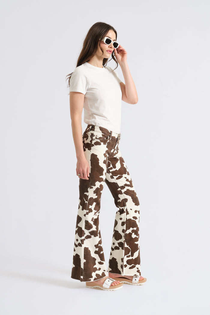 Lowkey Low Rise Flare in Spotted