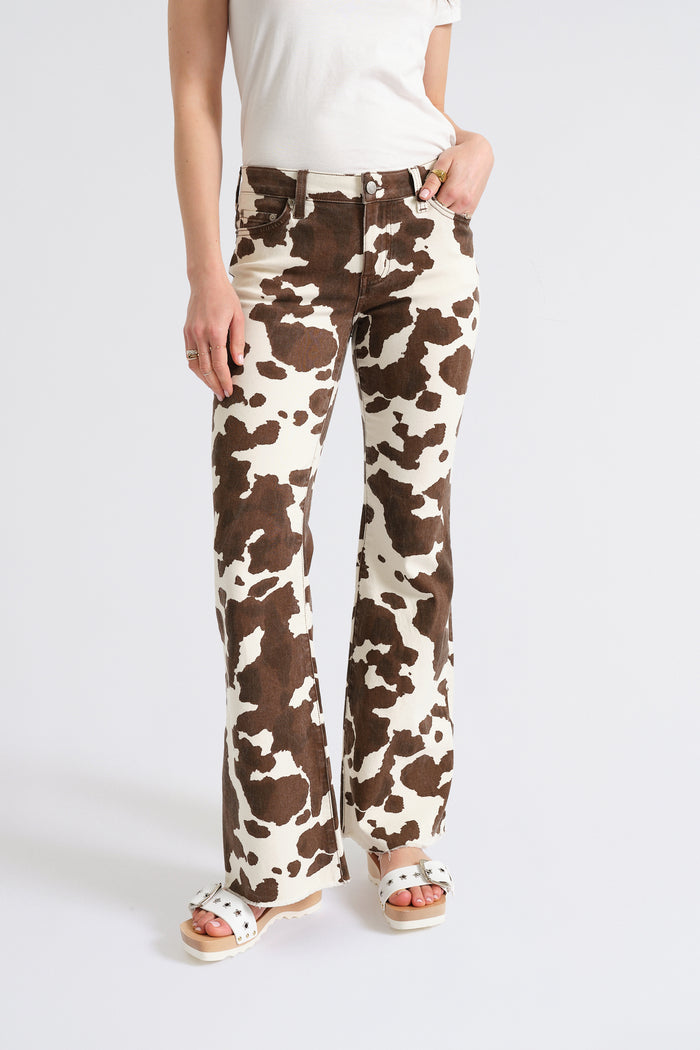 Lowkey Low Rise Flare in Spotted