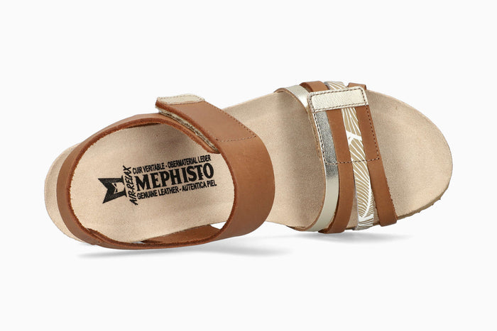 Mephisto Women's Sandal Lucia Camel Multi Top