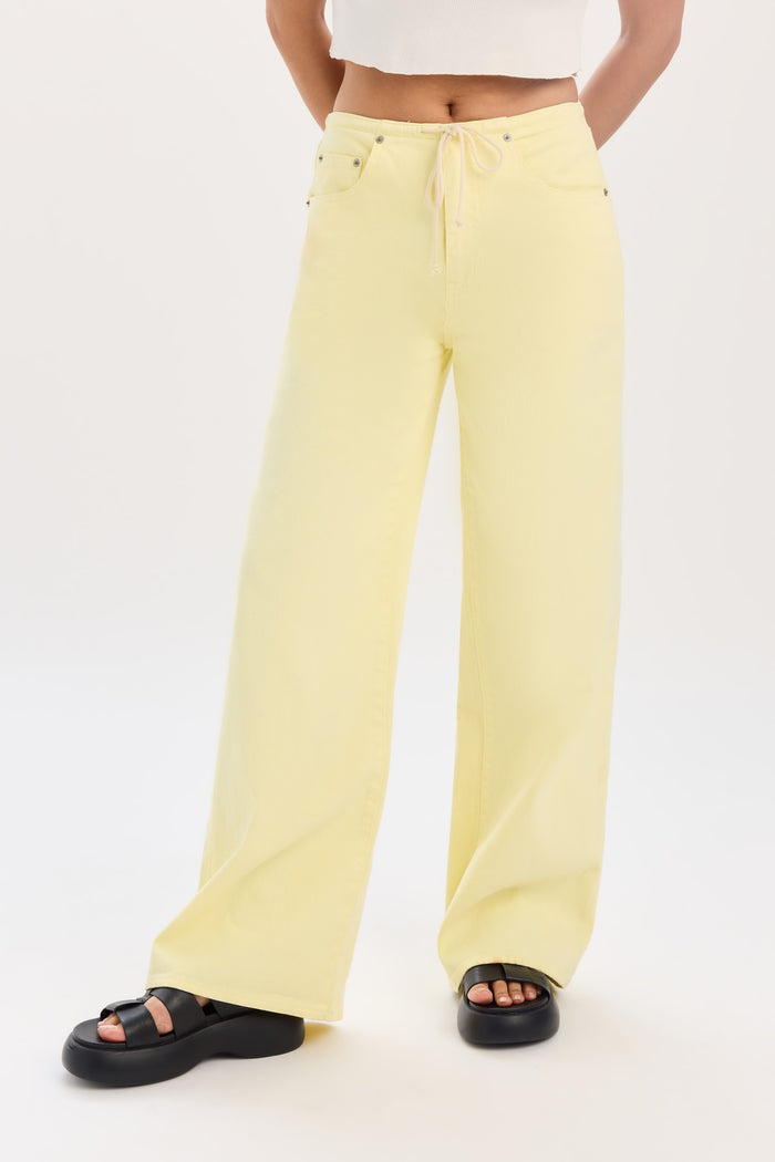 Madison Mid Rise Wide Leg in Sunny