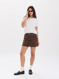 Malibu Mini Skirt in Desert Zebra