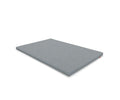 A thin, rectangular Mattress Topper in grey with rounded edges is displayed against a white background, making it a perfect addition to your bedding or sleeper sofa for enhanced comfort.