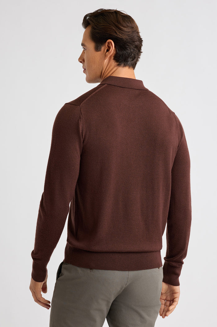 Merino Long Sleeve Sweater Polo